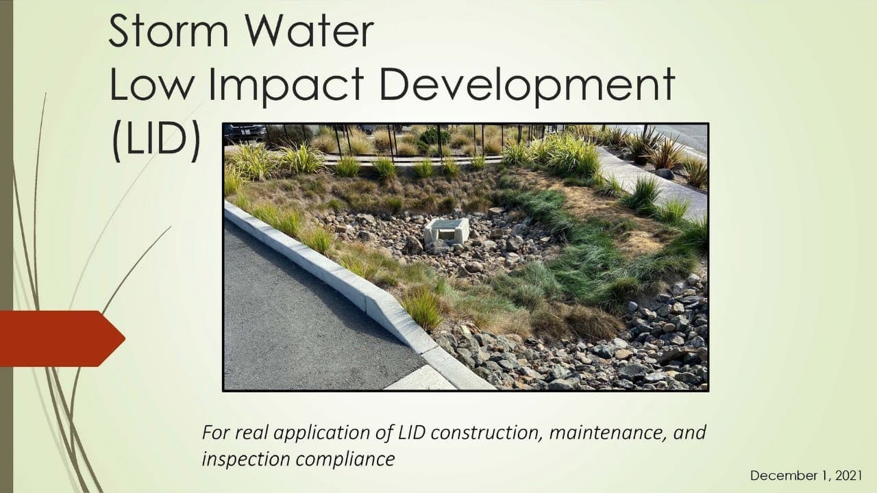 Desarrollo de aguas pluviales de bajo impacto (LID) 2021